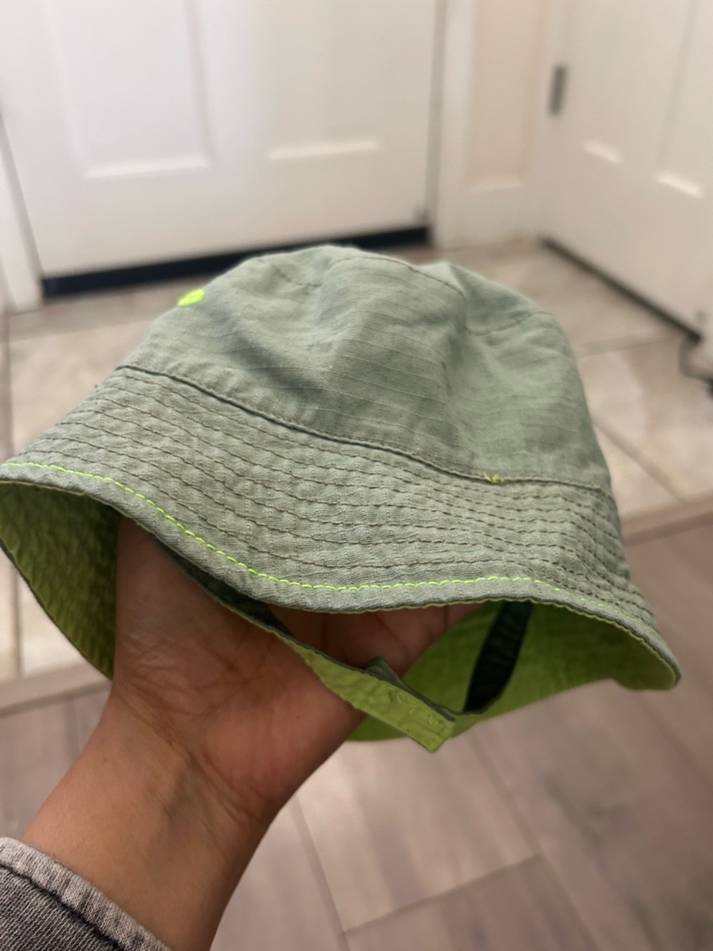 Target Sage and Lime Green Bucket Hat for small children - One Size